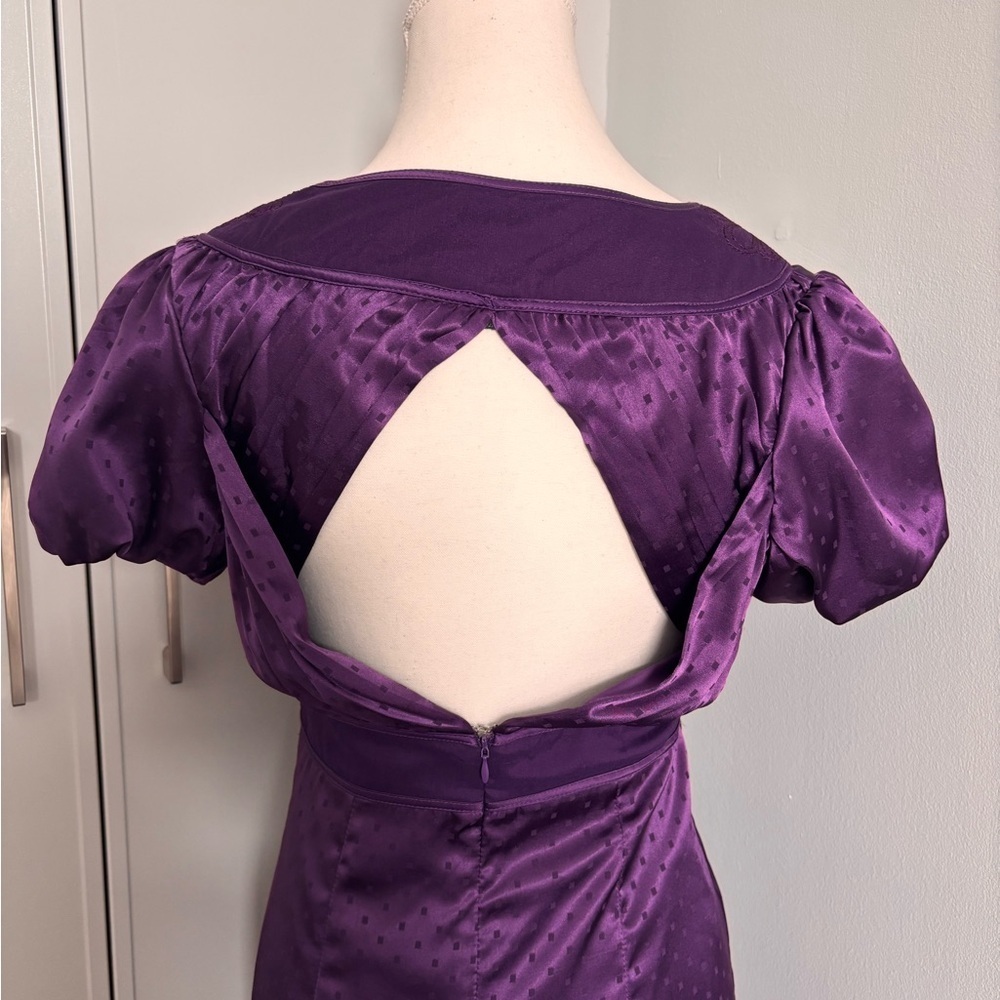 Retro Purple Gorgeous Midi Dress - Picture 6 of 13